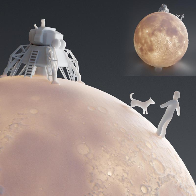 Christmas ornament and/or LED garland lampshade-07 /True moonlight litophane effect