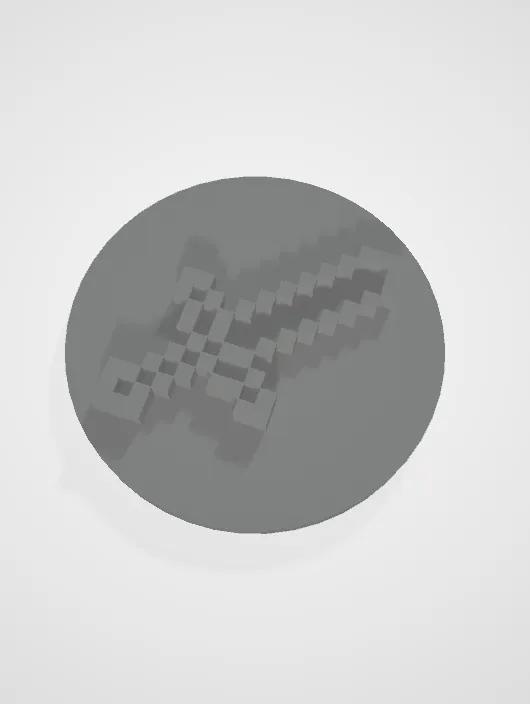 Minecraft Stamp - Art - Paint and Ink - Sword   