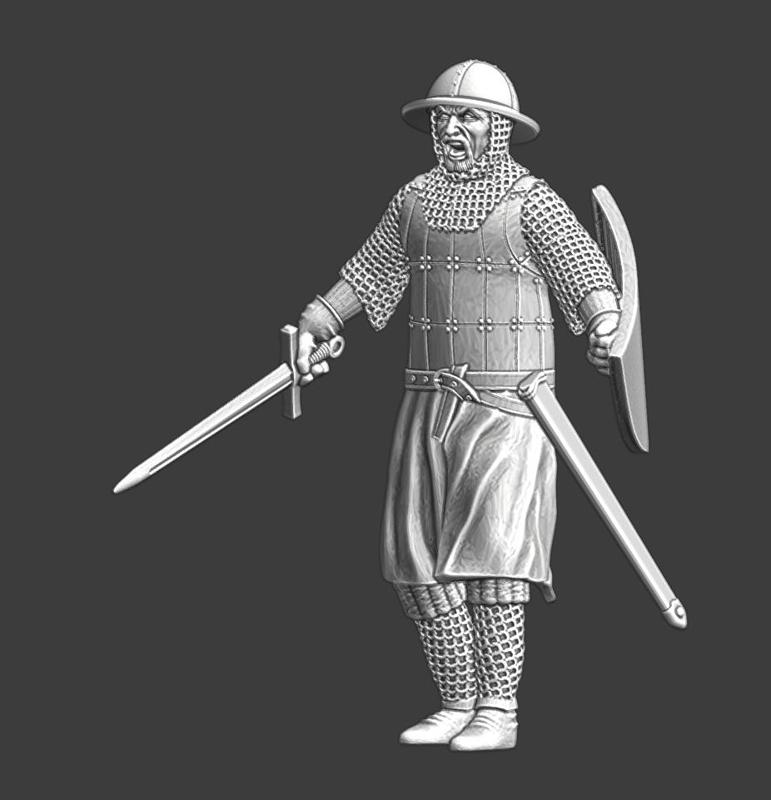Medieval Infantryman advancing