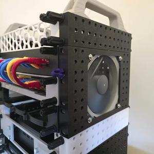 3U side panel for mounting 12cm Fan (Galaxy Cluster Addon)   