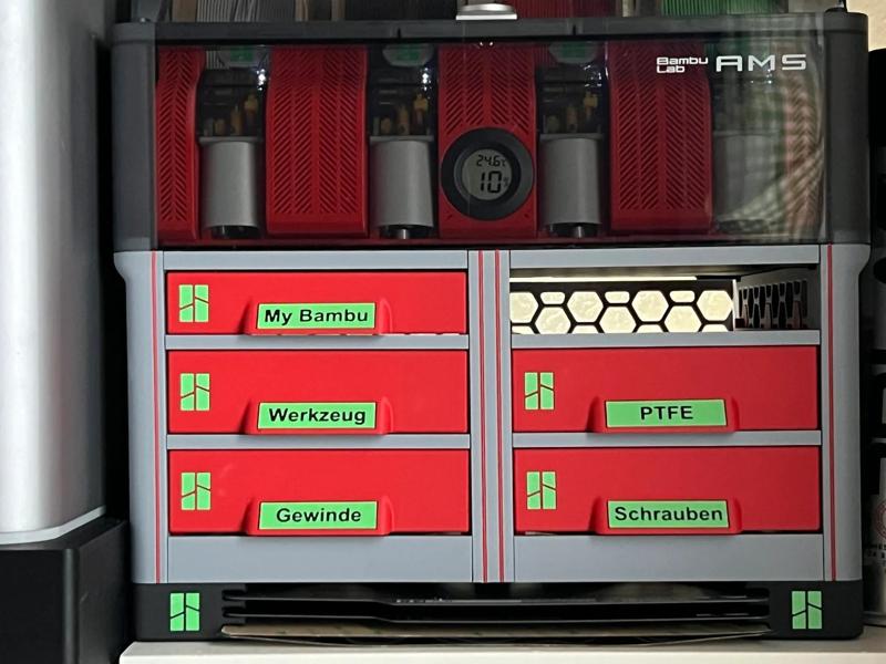 AMS-Rack with 3-fold Buildplateholder
