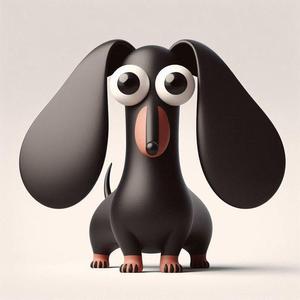 Baby Fun Dog Clay character kawaii 3D Model