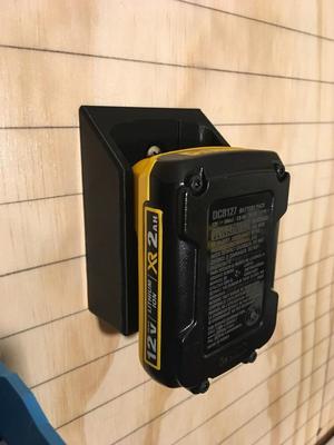 Wall Mount For DeWalt 12, 20 & 60V MAX Batteries.