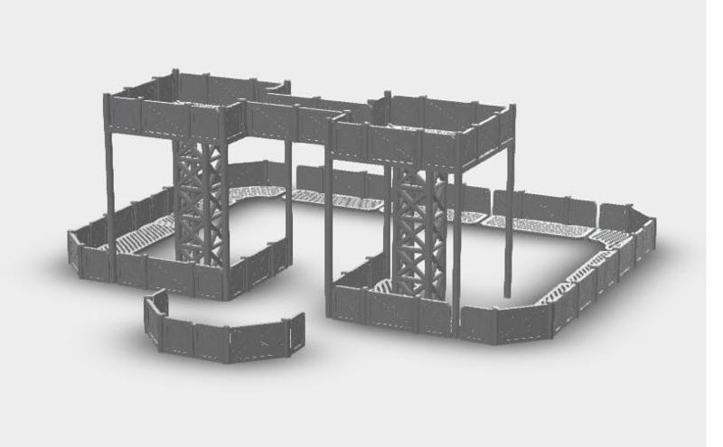 Wargaming compatible Outpost - smal - 28mm