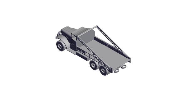 1/87 Scale Brockway B666 Bridge Errection Tr.stl