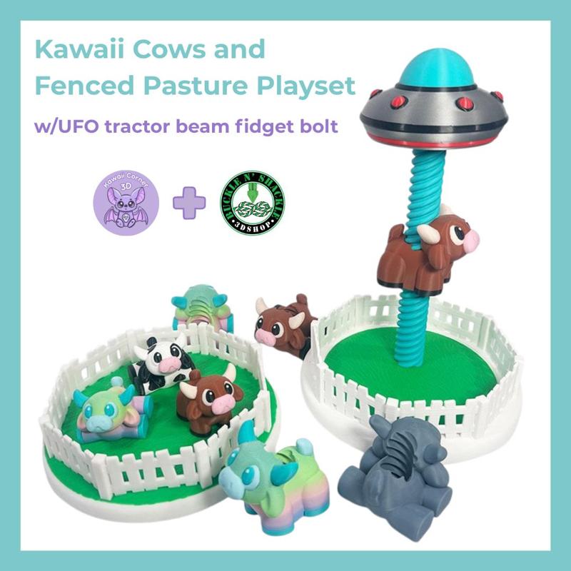 Cute Cows + UFOs + Tractor Beams!