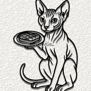 sphynx kitty cat wall art home decor