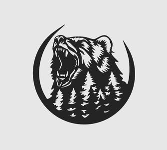 bear forest - wall art