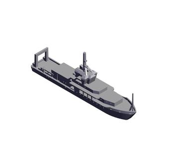 1/700 Scale USNS Thomas G. Thompson AGOR-23.stl