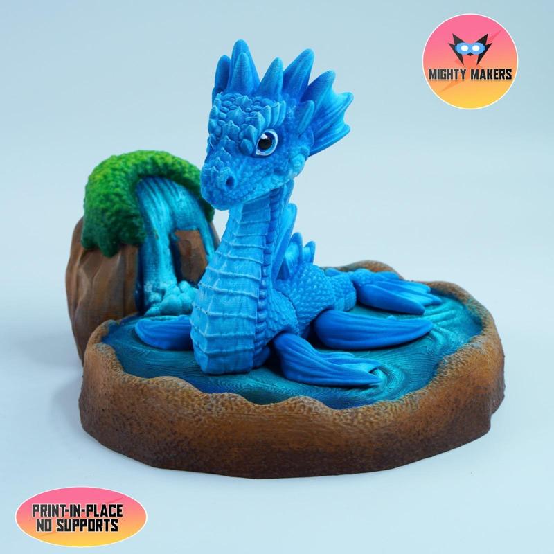 PRINT IN PLACE FLEXI WATER DRAGON ARTICULATED