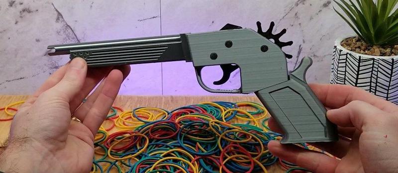 Rubber Band Gun - Semi Auto - Fully Printed