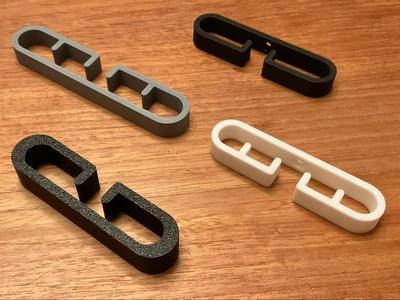 Under desk slim cable clip