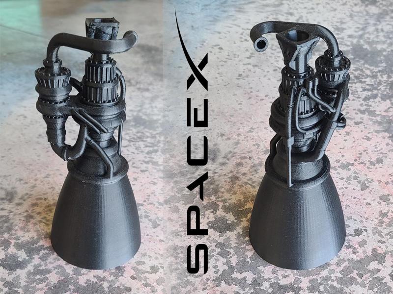 Space X Raptor 3 Rocket Engine |Society ROAR 3D