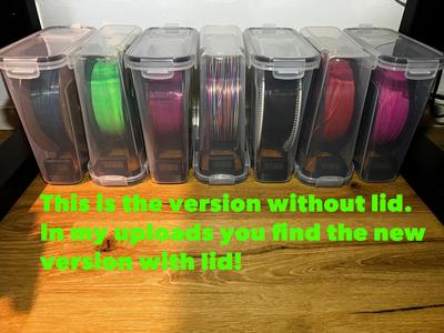 Cereal dry box desiccant and spool holder