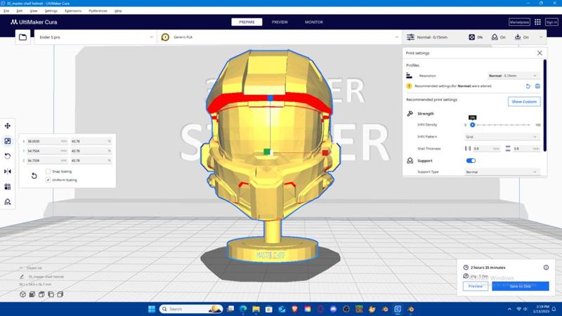 halo helmet with stand decoration