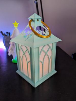 Tea light powered Christmas Lantern