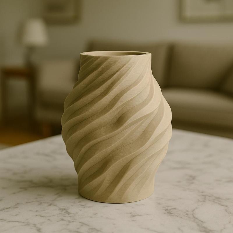 Breeze-Wrapped Blossom Vase