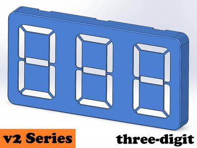 7 Segment Counter Body, v2.1, Three-Digit   