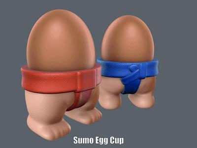 Sumo Egg Cup (Easy print and Easy Assembly)