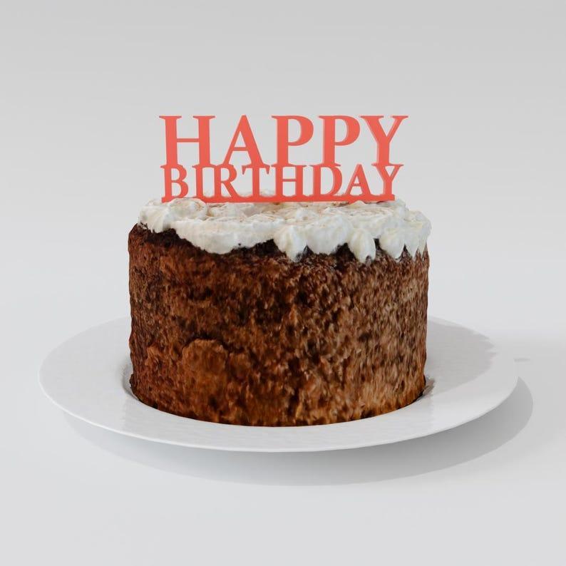 Cake Topper STL File 3D Printable Custom Decor for Birthdays