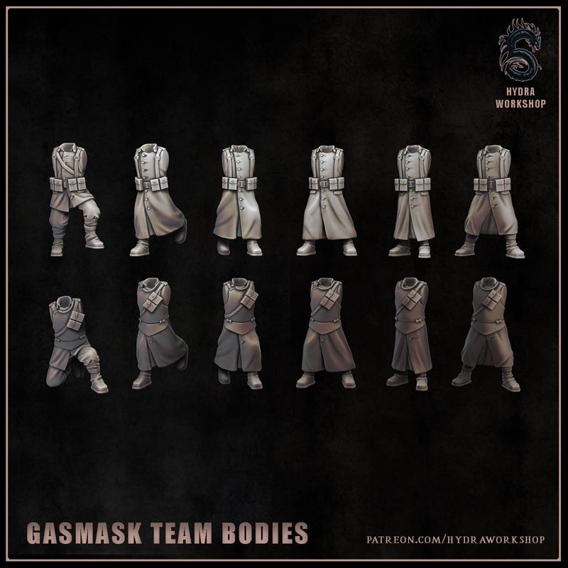Gasmask team bodies