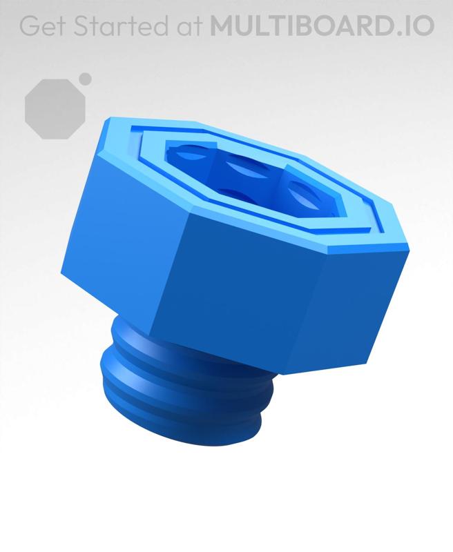 10 mm Mid Thread, Push-Fit Head, Small Thread Hole, Bolt