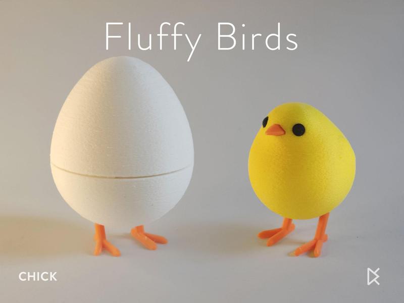 Chick in Egg - Fluffy Birds