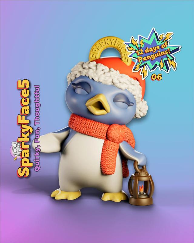 Penguin Singing lantern 6 of 12 Ornament