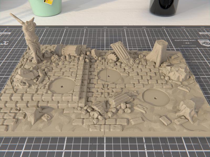 Diorama + Hex Terrain for The Farstriders