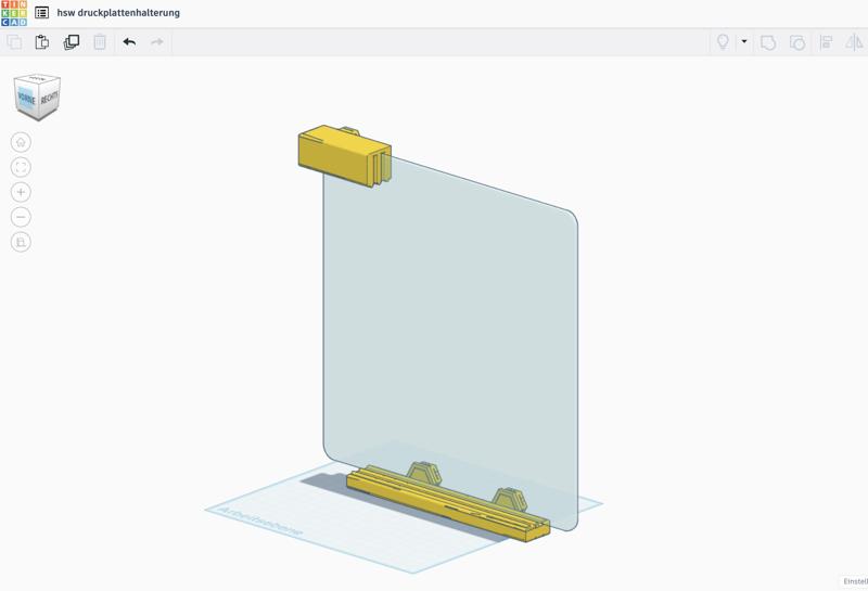 HSW Druckplattenhalterung zum seitlichen einschieben