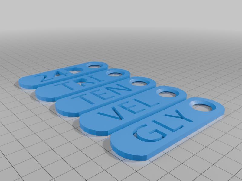 Herbicide identification tags for tank sprayer