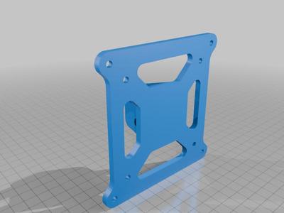 Monitor mount for rectanular tube frame