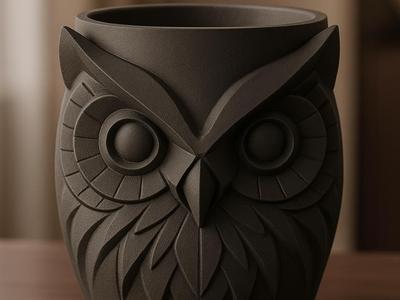 Owl-shaped vase art – wise charm for leafy corners