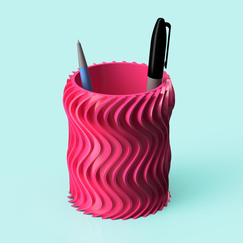 Swirling Ribs Vase