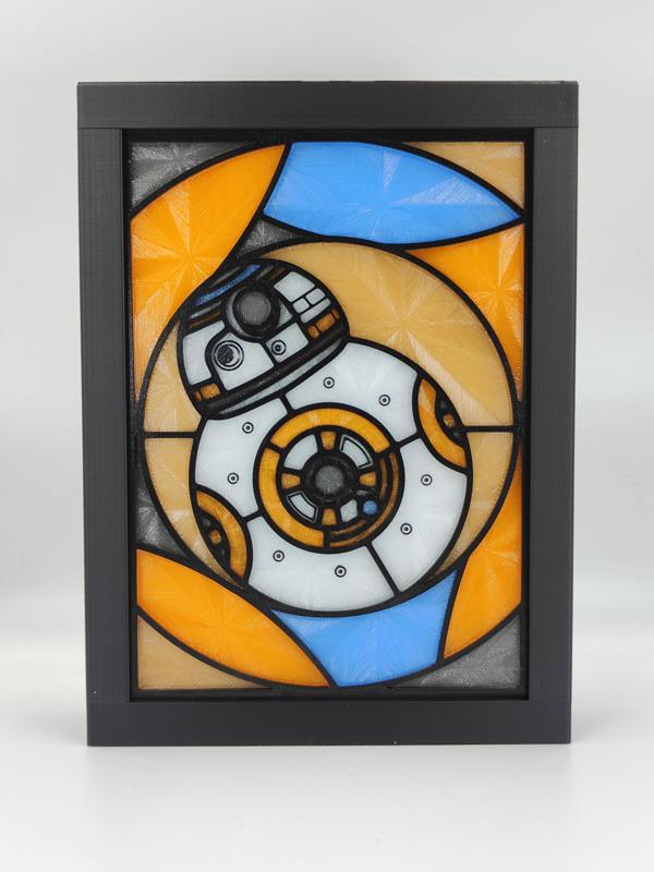 Star Wars BB8 Stained Glass Light Box