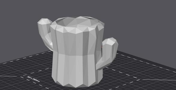 Cactus Pencil Holder low poly