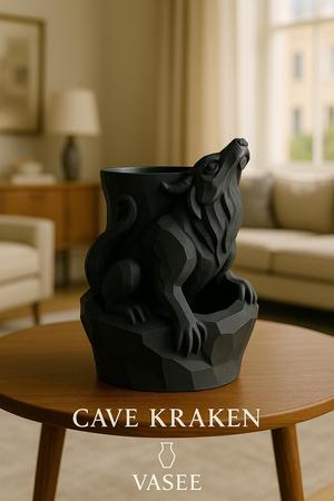 Vase Art – wild wolf organizer pot with deep soul