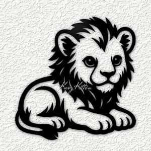 lion cat cub wall art home decor