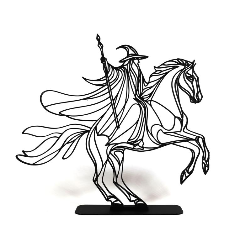 Flowing Line Art Gandalf - Lord of the Rings