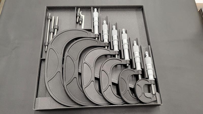 Browne and Sharpe 0-150mm Metric Micrometer Set Gridfinity