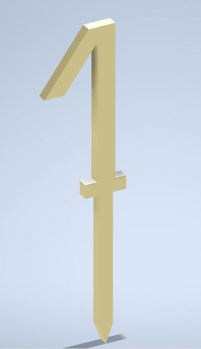 Birthday number 1 for cake (easy to print)