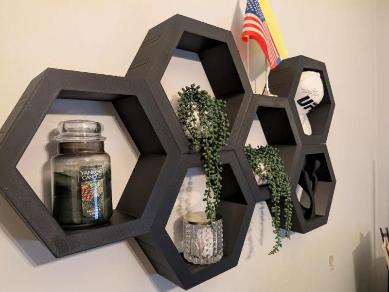 Hexagon Shelf All Printing Bed Sizes!   