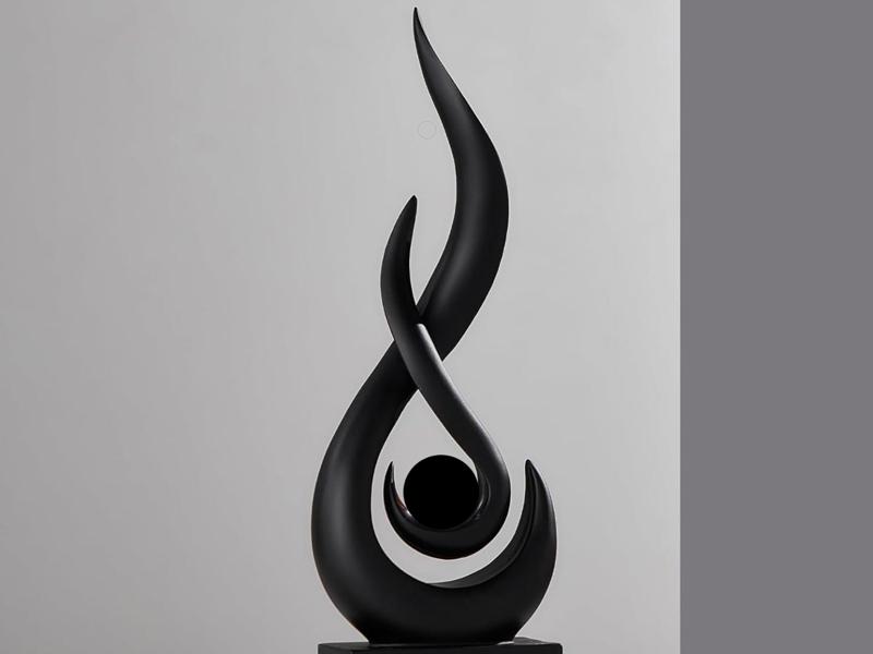 Modern Flame Statue Decor