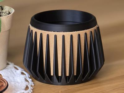 Cardboard Spool Flower Pot