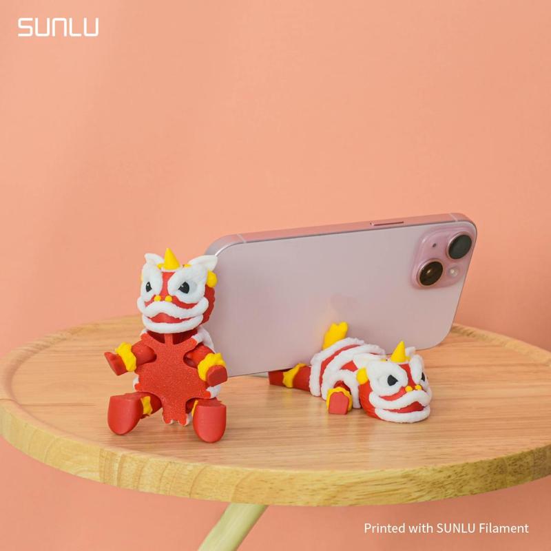 Flexi Lion Dance Phone Stand_SUNLU.3mf