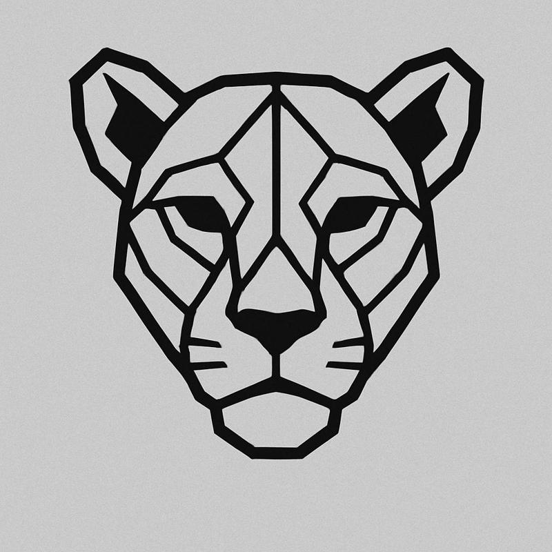 Lionne Head - Minimalist geometric illustration