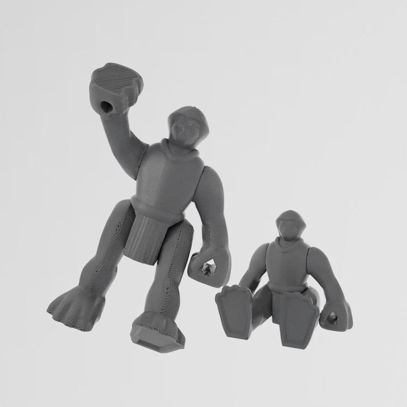 Black Spider Monkey – Animal Warriors (Print-in-place) - 3D Toy Zone