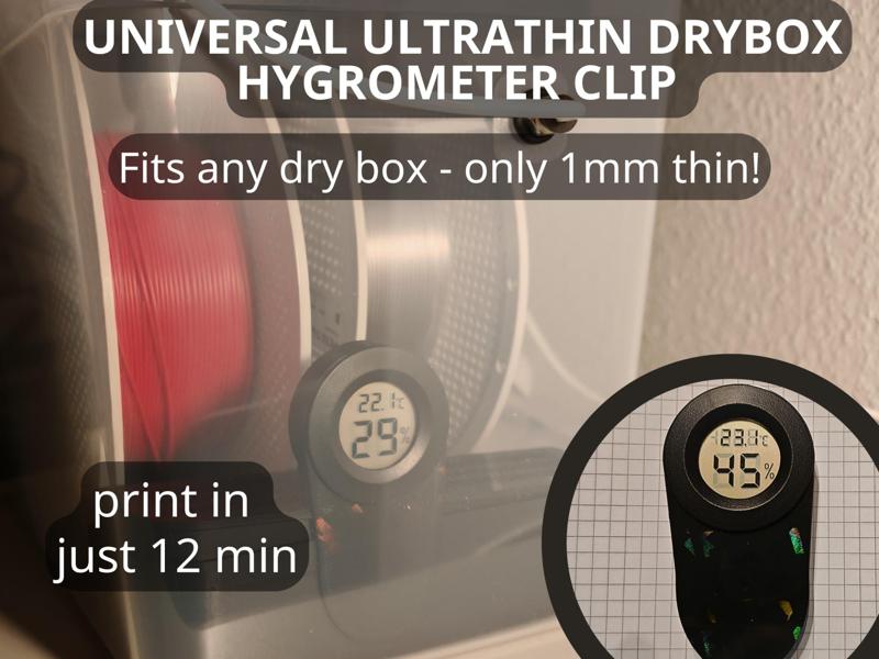 Universal UltraThin DryBox Hygrometer Clip