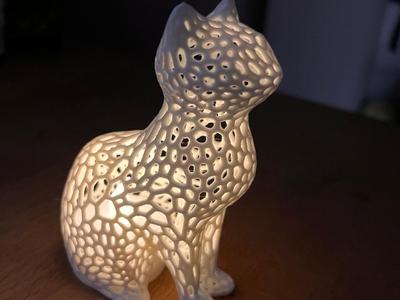 Voronoi Cat tea light led