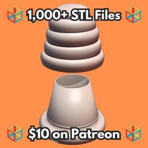 Beehive Shaped Container with Removable Lid MineeForm FDM 3D Print STL File